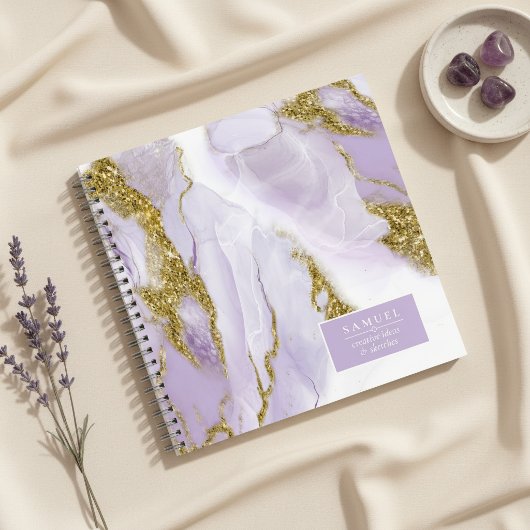 Lux Ink Lavender Abstrakt ID990 Notizblock
