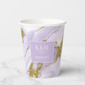 Lux Ink Lavender Abstrakt ID990 Pappbecher (Rückseite)