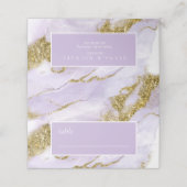 Lux Ink Lavender Abstrakt ID990 Platzkarte (Außenseite Aufgefaltet)