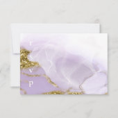 Lux Ink Lavender Abstrakt ID990 RSVP Karte (Vorderseite)