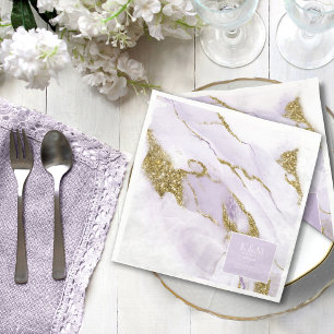 Lux Ink Lavender Abstrakt ID990 Serviette
