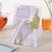 Lux Ink Lavender Abstrakt ID990 Sockelschild (In Situ)