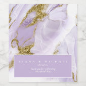 Lux Ink Lavender Abstrakt ID990 Weinetikett (Einzelnes Label)