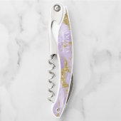 Lux Ink Lavender Abstrakt Wedding Party ID990 Kellnermesser (Vorderseite)