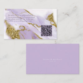 Lux Ink Lavender Abstrakt Wedding Website ID990 Begleitkarte