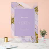 Lux Ink Lavender Abstrakt Welcome ID990 Acrylschild (Hochzeit)