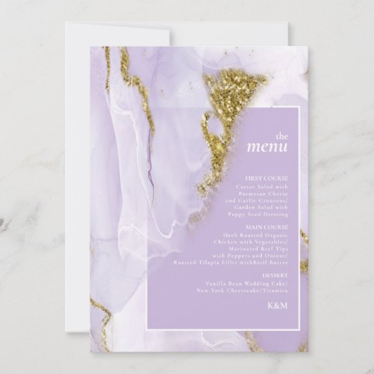 Lux Ink Lavender Abstrakte Menü-ID990 (Vorderseite)