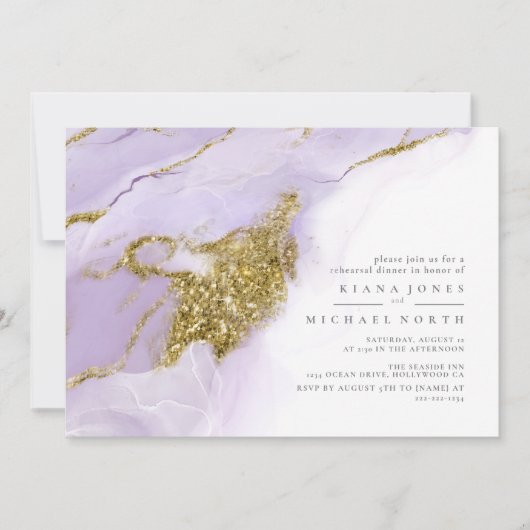 Lux Ink Lavender Abstrakte Probe Dinner ID990 (Vorderseite)