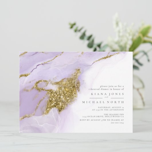 Lux Ink Lavender Abstrakte Probe Dinner ID990 (Stehend Vorderseite)