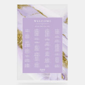 Lux Ink Lavender Abstrakte Sitzkarte ID990 Acrylschild (Vorderseite)