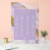 Lux Ink Lavender Abstrakte Sitzkarte ID990 Acrylschild (Hochzeit)