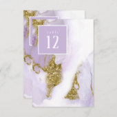 Lux Ink Lavender Abstrakte Tischnummer ID990 (Vorne/Hinten)