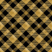 Lux karierte Decke Schwarz Gold Outdoor-Geschenkid
