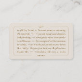 Lux Lash Extensions Aftercare Guide Card  Visitenkarte (Rückseite)