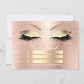 Lux Lashes Rosa Gold Makeup Zertifikat Geschenk (Vorderseite)