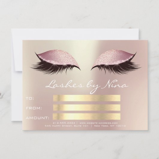 Lux Lashes Rosa Gold Makeup Zertifikat Geschenk1 (Vorderseite)