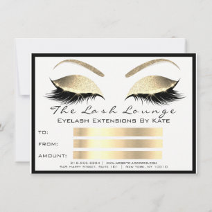 Lux Lashes White Gold Makeup Certificate Geschenk