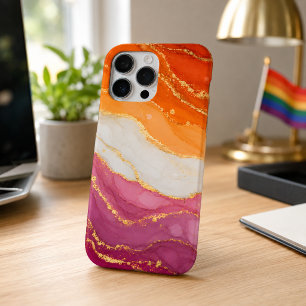 Lux Marmor Lesben-Stolz Farben iPhone 16 Pro Max Hülle