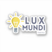 Lux Mundi (Licht des Wortes) Bibelaufkleber Aufkleber (Vorderseite)