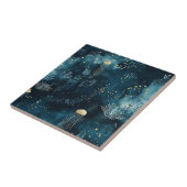 Lux Ocean Jellyfish & Coral Gold Pattern (1) Fliese (Seite)