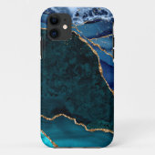 Lux Peacock Agate & Gold Case-Mate iPhone Hülle (Rückseite)