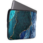 Lux Peacock Agate & Gold Laptopschutzhülle (Vorne Rechts)