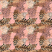 Lux pink and gold leopard skin birthday gift bag mittlere geschenktüte
