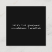 Lux Polka Dot Ribbon und Diamond Centre Piece Quadratische Visitenkarte (Rückseite)