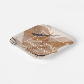 Lux Rose Gold Glitzer Kupferschattierungen Aquarel Pappteller (Gewinkelt)