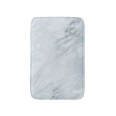 Lux schicke silberne Metalfolie & weißer grauer Ma Badematte (Vorderseite Vertikal)