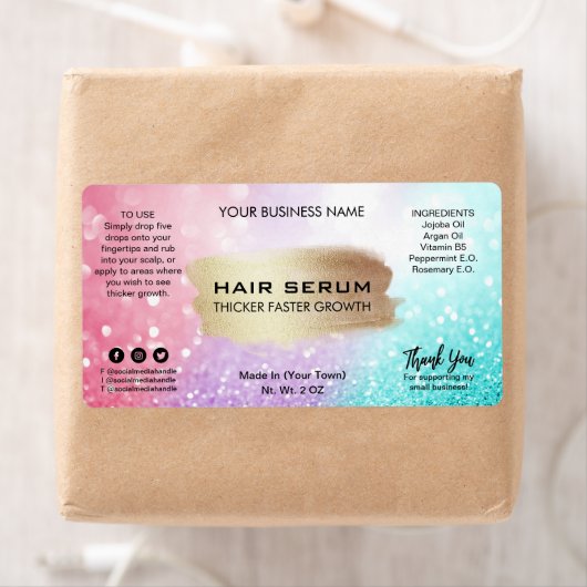 Lux Shimmer Cotton Candy Hair Serum Labels (Insitu)