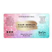 Lux Shimmer Cotton Candy Hair Serum Labels (Vorne)