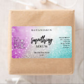 Lux Silver Glitzer Blue Lila Face Serum Labels (Insitu)