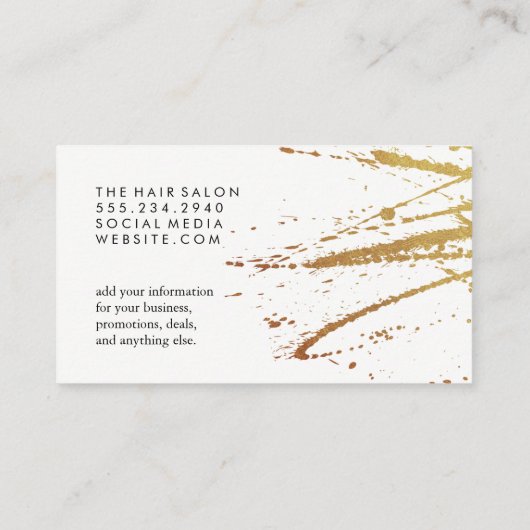 Lux Spritzer Friseur Visitenkarte (Rückseite)