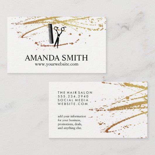 Lux Spritzer Friseur Visitenkarte (Vorne/Hinten)