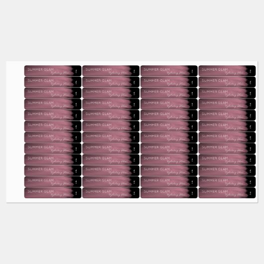 Lux Stroke Lip Gloss Cosmetic Label Etiketten (Blatt)
