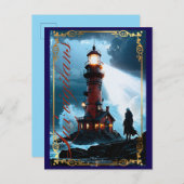 Lux vigilans einladungspostkarte (Vorne/Hinten)