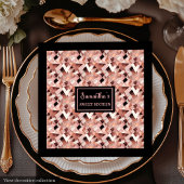 Lux Wedding Napkins Rose Gold Glitter Metallic Serviette