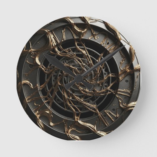 Luxe 3D Dial Runde Wanduhr (Vorderseite)