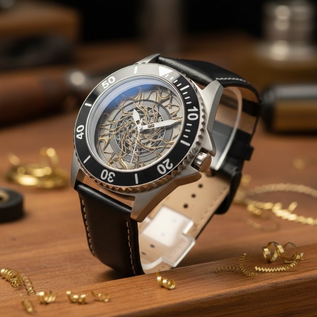 Luxe 3D-Zifferblatt Armbanduhr (Von Creator hochgeladen)