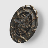 Luxe 3D-Zifferblatt Runde Wanduhr (Winkel)