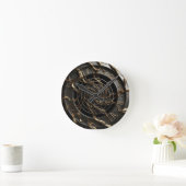 Luxe 3D-Zifferblatt Runde Wanduhr (Zuhause)