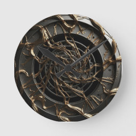 Luxe 3D-Zifferblatt Runde Wanduhr