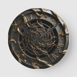 Luxe 3D-Zifferblatt Runde Wanduhr
