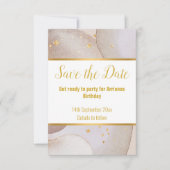 LUXE ABSTRAKT MARBLE BUBBLE GOLD SAVE THE DATE RSVP KARTE (Vorderseite)
