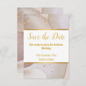 LUXE ABSTRAKT MARBLE BUBBLE GOLD SAVE THE DATE RSVP KARTE (Vorne/Hinten)