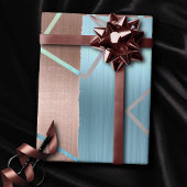 Luxe Abstrakt | Rose rot und Aquamarin geometrisch Geschenkpapier