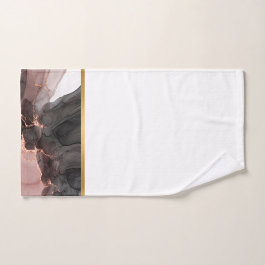 LUXE ABSTRAKTE ROSE SCHWARZE BADEZIMMER TOWEL SET (Handtuch)