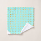 LUXE AQUA GREEN SPOT TOWEL SET (Waschlappen)