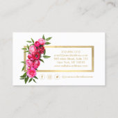 Luxe Aquarell Rose Gold/Weiß Visitenkarte (Rückseite)